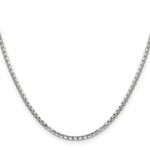 Gold (14K) Semi-Solid Round Box Chain - 14k White Gold / 18 in / 2.45 mm