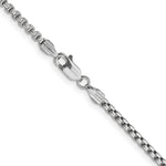 Gold (14K) Semi-Solid Round Box Chain - 14k White Gold / 18 in / 2.45 mm