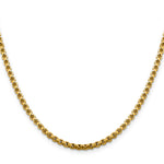 Gold (14K) Semi-Solid Round Box Chain - 14k Yellow Gold / 18 in / 3.6 mm