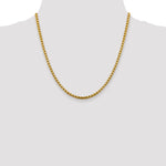 Gold (14K) Semi-Solid Round Box Chain - 14k Yellow Gold / 20 in / 3.6 mm