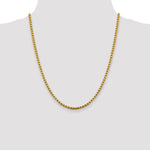 Gold (14K) Semi-Solid Round Box Chain - 14k Yellow Gold / 22 in / 3.6 mm
