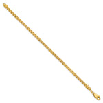 Gold (14K) Semi-Solid Round Box Chain Bracelet - 14k Yellow Gold / 7 in / 3.6 mm