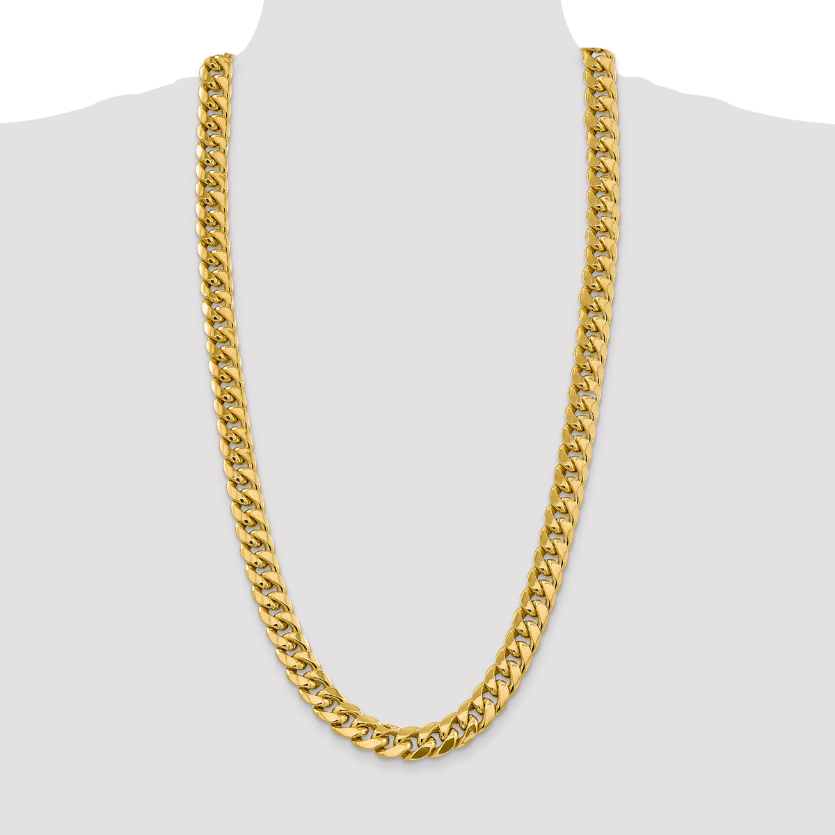 Gold (10K & 14K) Semi-Solid Miami Cuban Chain - 14k Yellow Gold / 30 in / 13.2 mm