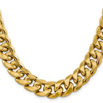 Gold (10K & 14K) Semi-Solid Miami Cuban Chain - 14k Yellow Gold / 24 in / 15 mm