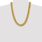 Gold (10K & 14K) Semi-Solid Miami Cuban Chain - 14k Yellow Gold / 24 in / 15 mm