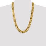 Gold (10K & 14K) Semi-Solid Miami Cuban Chain - 14k Yellow Gold / 26 in / 15 mm