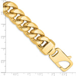 Gold (10K & 14K) Semi-Solid Miami Cuban Chain Bracelet - 14k Yellow Gold / 8 in / 15 mm