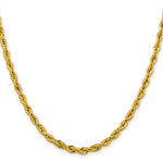Gold (10K & 14K) Semi-Solid Rope Chain - 14k Yellow Gold / 16 in / 4.25 mm