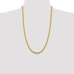Gold (10K & 14K) Semi-Solid Rope Chain - 14k Yellow Gold / 26 in / 4.25 mm