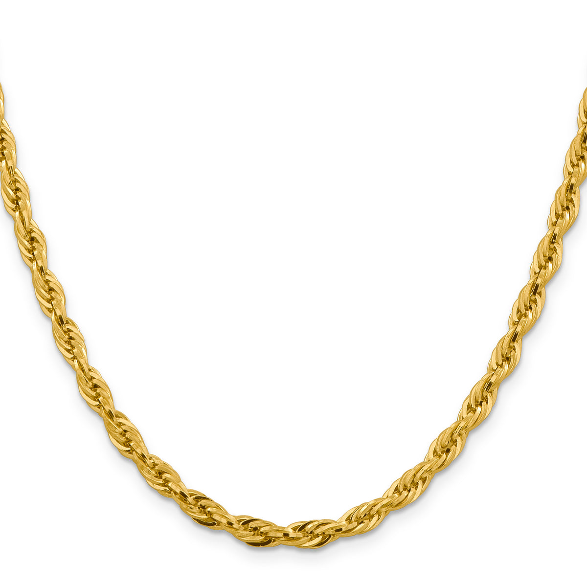 Gold (10K & 14K) Semi-Solid Rope Chain - 14k Yellow Gold / 16 in / 4.75 mm