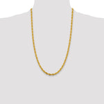Gold (10K & 14K) Semi-Solid Rope Chain - 14k Yellow Gold / 26 in / 4.75 mm