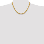 Gold (10K & 14K) Semi-Solid Rope Chain - 14k Yellow Gold / 18 in / 5.4 mm