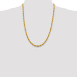 Gold (10K & 14K) Semi-Solid Rope Chain - 14k Yellow Gold / 24 in / 5.4 mm