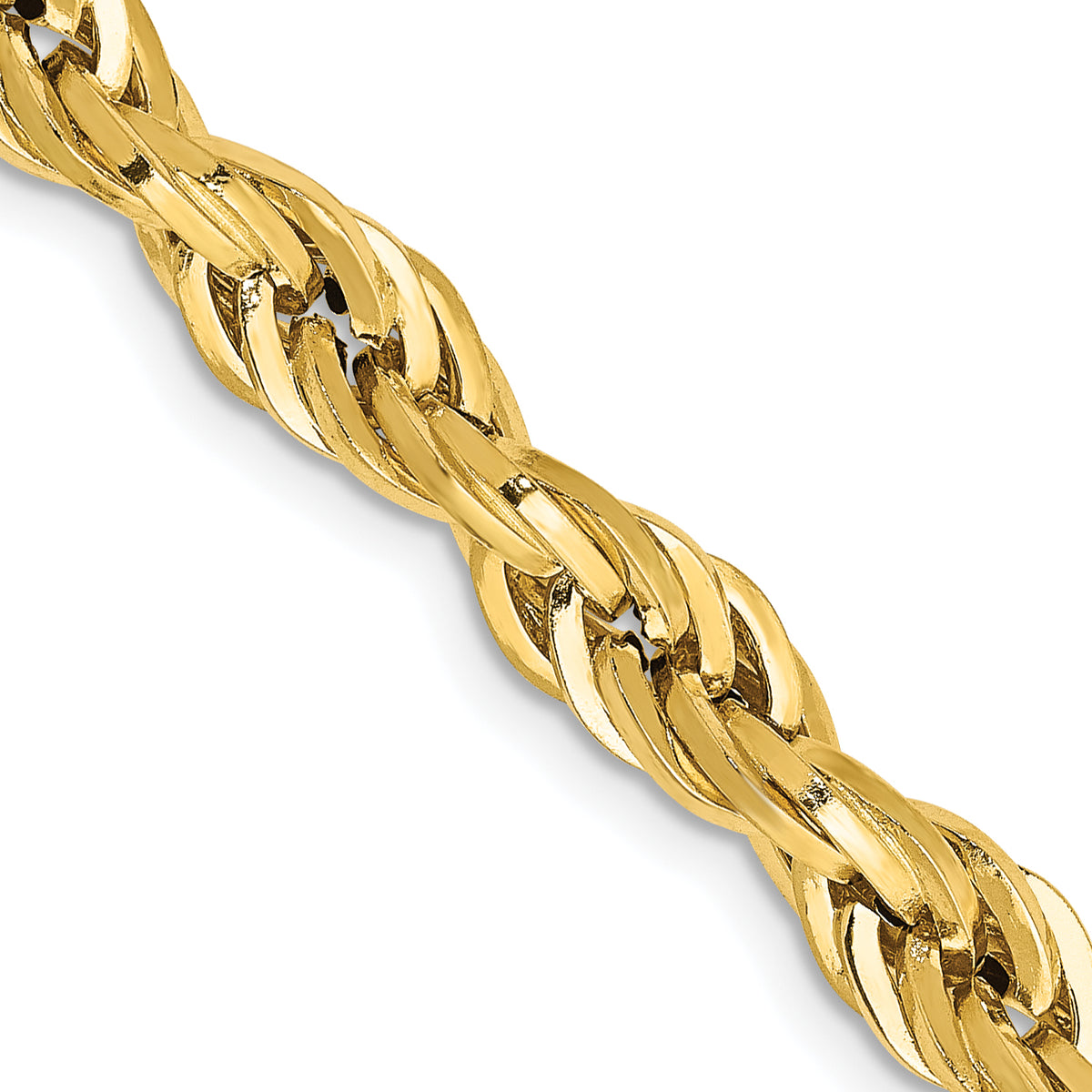 Gold (10K & 14K) Semi-Solid Rope Chain - 14k Yellow Gold / 16 in / 5.4 mm