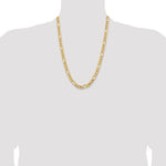 Gold (10K & 14K) Semi-Solid Figaro Chain - 14k Yellow Gold / 24 in / 8.5 mm