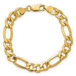 Gold (10K & 14K) Semi-Solid Figaro Chain Bracelet - 14k Yellow Gold / 7 in / 8.5 mm