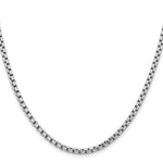 Gold (14K) Semi-Solid Round Box Chain - 14k White Gold / 18 in / 3.6 mm