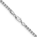 Gold (14K) Semi-Solid Round Box Chain - 14k White Gold / 18 in / 3.6 mm