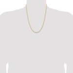 Gold (10K & 14K) Semi-Solid Curb Link Chain - 14k Yellow Gold / 22 in / 2.85 mm