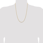 Gold (10K & 14K) Semi-Solid Curb Link Chain - 14k Yellow Gold / 24 in / 2.85 mm