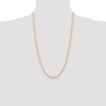 Gold (10K & 14K) Semi-Solid Curb Link Chain - 14k Yellow Gold / 26 in / 2.85 mm