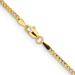 Gold (10K & 14K) Semi-Solid Curb Link Chain - 14k Yellow Gold / 16 in / 1.85 mm