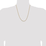 Gold (10K & 14K) Semi-Solid Curb Link Chain - 14k Yellow Gold / 22 in / 1.85 mm