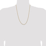 Gold (10K & 14K) Semi-Solid Curb Link Chain - 14k Yellow Gold / 24 in / 1.85 mm