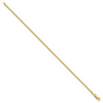 Gold (10K & 14K) Semi-Solid Curb Link Chain Anklet - 14k Yellow Gold / 9 in / 1.85 mm