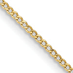 Gold (10K & 14K) Semi-Solid Curb Link Chain - 14k Yellow Gold / 16 in / 1.85 mm