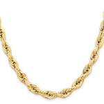 Gold (10K & 14K) Semi-Solid Rope Chain - 14k Yellow Gold / 18 in / 7 mm