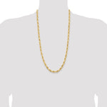 Gold (10K & 14K) Semi-Solid Rope Chain - 14k Yellow Gold / 28 in / 7 mm