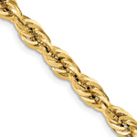 Gold (10K & 14K) Semi-Solid Rope Chain - 14k Yellow Gold / 18 in / 7 mm