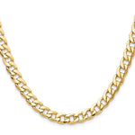 Gold (10K & 14K) Semi-Solid Curb Link Chain - 14k Yellow Gold / 18 in / 7.5 mm