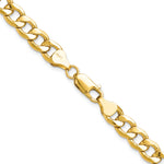 Gold (10K & 14K) Semi-Solid Curb Link Chain - 14k Yellow Gold / 18 in / 7.5 mm