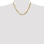 Gold (10K & 14K) Semi-Solid Curb Link Chain - 14k Yellow Gold / 18 in / 7.5 mm
