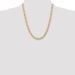Gold (10K & 14K) Semi-Solid Curb Link Chain - 14k Yellow Gold / 22 in / 7.5 mm