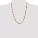 Gold (10K & 14K) Semi-Solid Curb Link Chain - 14k Yellow Gold / 24 in / 7.5 mm