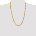 Gold (10K & 14K) Semi-Solid Curb Link Chain - 14k Yellow Gold / 26 in / 7.5 mm