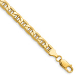 Gold (10K & 14K) Semi-Solid Anchor Chain Bracelet - 14k Yellow Gold / 7 in / 6.25 mm