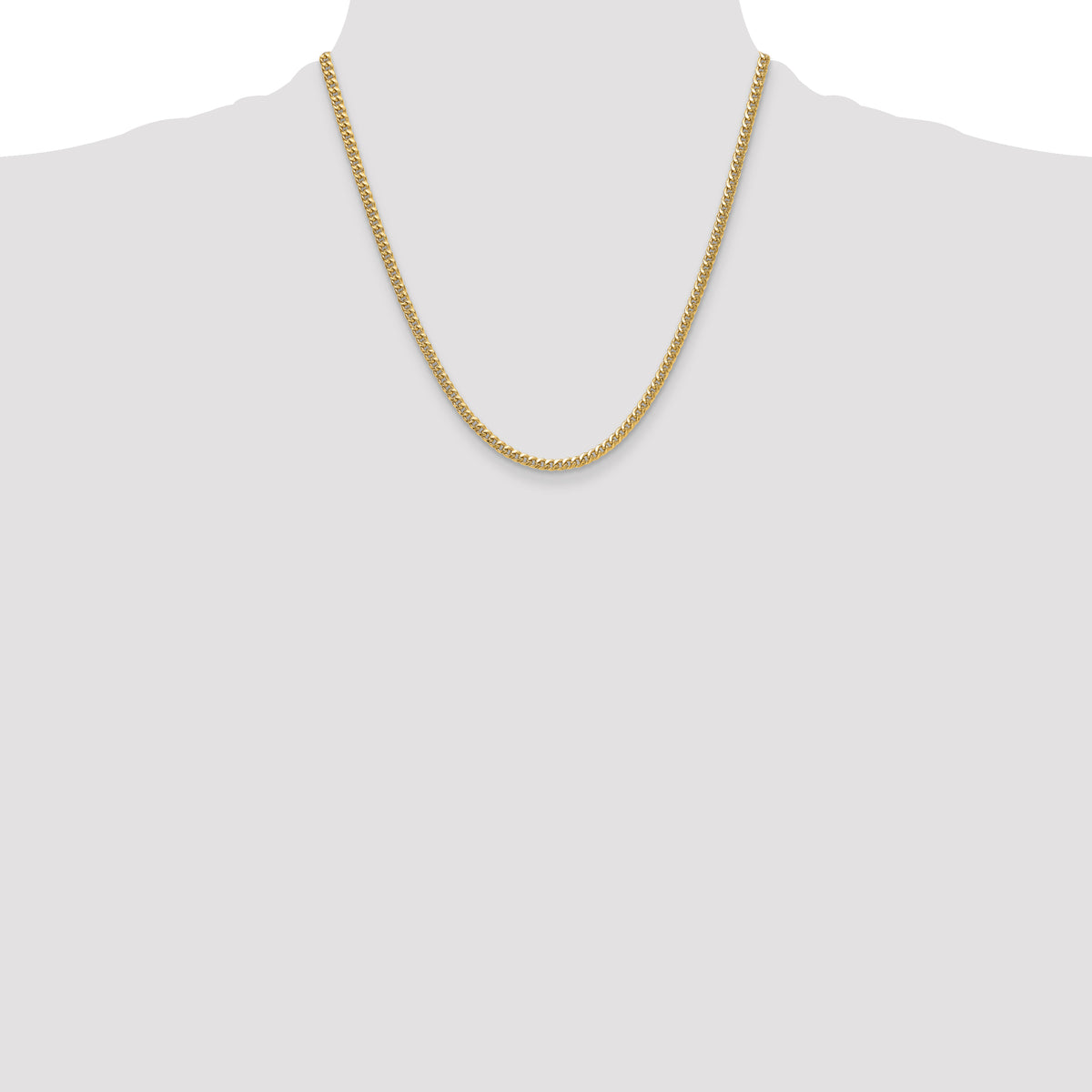 Gold (10K & 14K) Semi-Solid Miami Cuban Chain - 14k Yellow Gold / 20 in / 3.5 mm