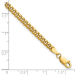 Gold (10K & 14K) Semi-Solid Miami Cuban Chain Bracelet - 14k Yellow Gold / 7 in / 3.5 mm
