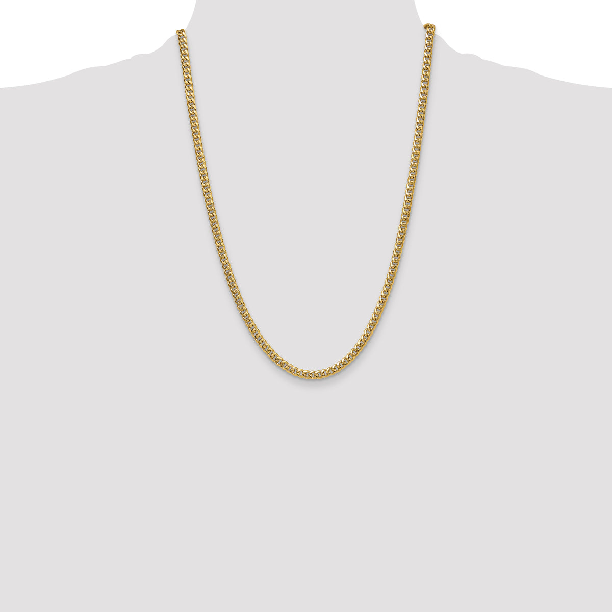 Gold (10K & 14K) Semi-Solid Miami Cuban Chain - 14k Yellow Gold / 24 in / 4.5 mm