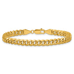 Gold (10K & 14K) Semi-Solid Miami Cuban Chain Bracelet - 14k Yellow Gold / 7 in / 5.25 mm