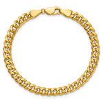 Gold (10K & 14K) Semi-Solid Miami Cuban Chain Bracelet - 14k Yellow Gold / 7 in / 5.25 mm