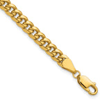 Gold (10K & 14K) Semi-Solid Miami Cuban Chain Bracelet - 14k Yellow Gold / 7 in / 5.25 mm