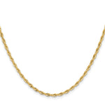 Gold (10K & 14K) Semi-Solid Rope Chain - 14k Yellow Gold / 16 in / 2.5 mm, Lobster