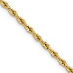 Gold (10K & 14K) Semi-Solid Rope Chain - 14k Yellow Gold / 16 in / 2.5 mm, Lobster