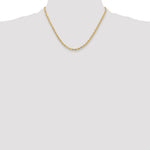 Gold (10K & 14K) Semi-Solid Rope Chain - 14k Yellow Gold / 18 in / 3.5 mm