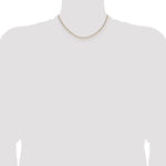 Gold (14K) Semi-Solid Beveled Paperclip Link Chain - 14k Yellow Gold / 16 in / 2.2 mm